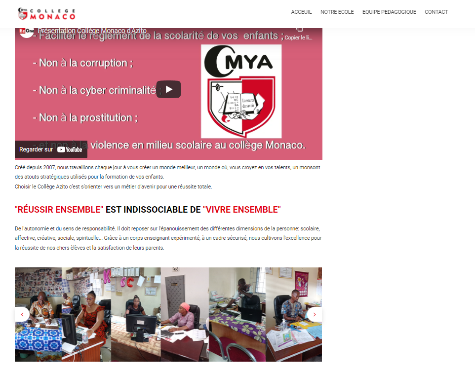 SITE WEB  COLLEGE MONACO D'AZITO