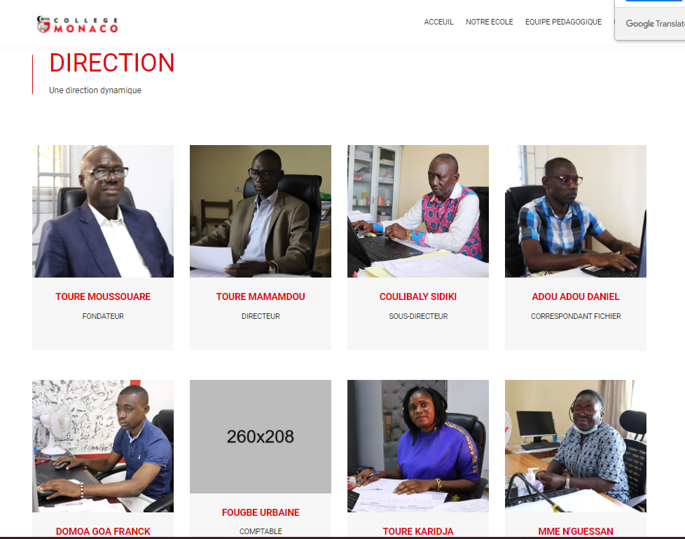 SITE WEB  COLLEGE MONACO D'AZITO